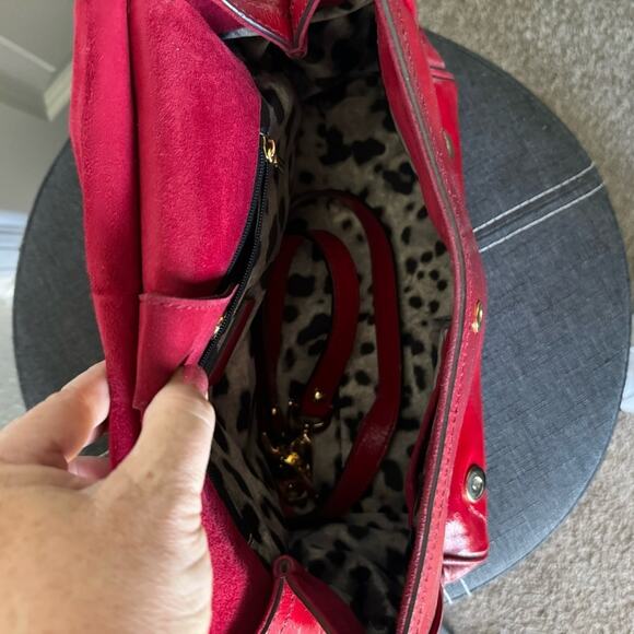 Dolce and Gabbana Miss Sicily Top Handle Bag Red Patent Leather - Picture 15 of 16